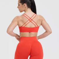 Everyday Cross Over Bralette | Charged Orange