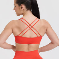 Everyday Cross Over Bralette | Charged Orange