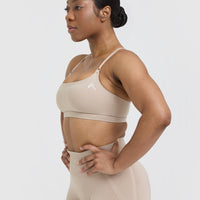 Everyday Cross Over Bralette | Mushroom Brown