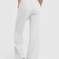 Foundations Straight Leg Joggers | Light Grey Marl