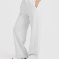 Foundations Straight Leg Joggers | Light Grey Marl