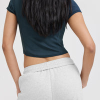 Foundations Straight Leg Joggers | Light Grey Marl