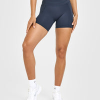 Unified High Waisted Pocket Shorts 6" | True Blue