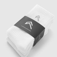 Lightweight Crew Socks 3 Pack | White