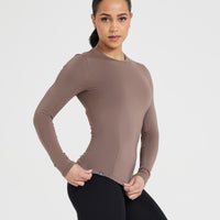 Mellow™ Soft Long Sleeve Top | Cool Brown