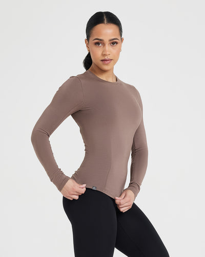 Mellow™ Soft Long Sleeve Top | Cool Brown