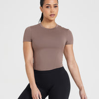 Mellow Soft Mid Short Sleeve T-Shirt | Cool Brown