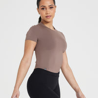 Mellow Soft Mid Short Sleeve T-Shirt | Cool Brown