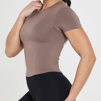 Mellow Soft Mid Short Sleeve T-Shirt | Cool Brown