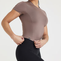 Mellow Soft Mid Short Sleeve T-Shirt | Cool Brown