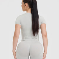 Mellow™ Soft Mid Short Sleeve T-Shirt | Light Grey