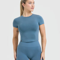 Mellow™ Soft Mid Short Sleeve T-Shirt | Moonstone Blue