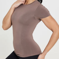 Mellow™ Soft Short Sleeve T-Shirt | Cool Brown