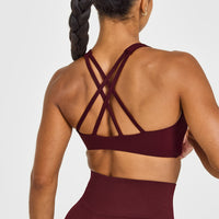 EasyLift™ High Neck Sports Bra | Rosewood