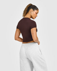 Mellowâ„¢ Soft Mid Short Sleeve T-Shirt | Plum Brown