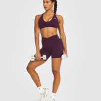 Unified Wrap Shorts White Logo 6" | Blackberry Purple
