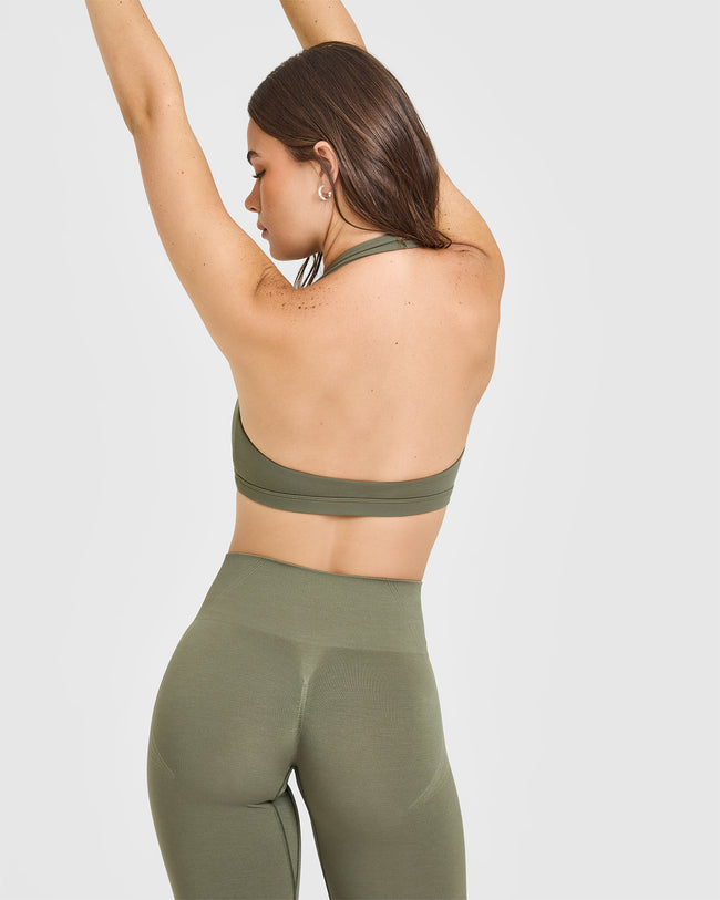 EasyLift™ Halter Bralette | Alpine Green