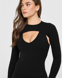 SoftMotion™ Shrug Cover with White Logo | Black