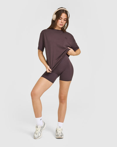 Classic Oversized Lightweight T-Shirt | Umber Brown