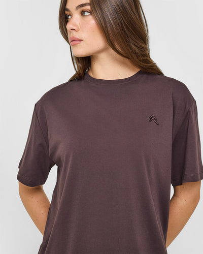 Classic Oversized Lightweight T-Shirt | Umber Brown