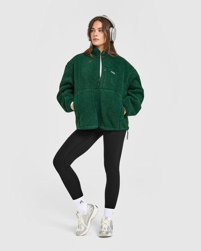 Fleece Jacket with Chest Pocket | Racing Green