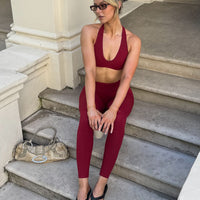 SoftMotion™ High Waisted Leggings | Ruby Red