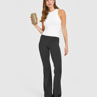 Mellow™ Rib High Neck Mid Tank Top | White