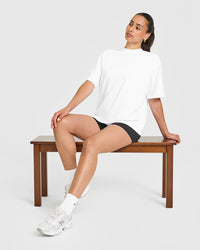 Oversized Oner Washed T-Shirt | White