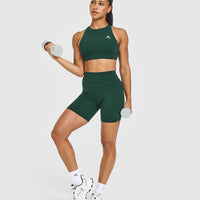 Unified High Waisted Shorts 6" | Racing Green