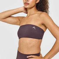 Unified Micro Bandeau Bralette | Dark Umber Brown