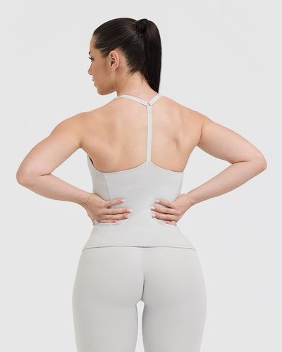 Timeless Square Neck Vest | Light Grey