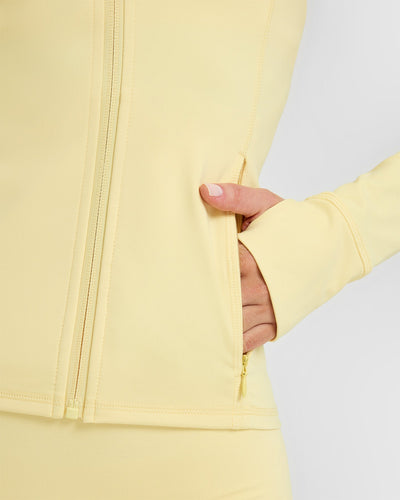 Timeless Jacket with White Logo | Sherbert Yellow