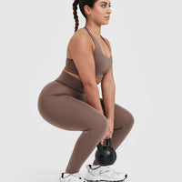 Timeless High Waisted Leggings | Cool Brown