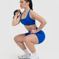 Timeless Square Neck Sports Bra | Cobalt