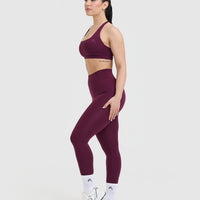 Timeless Square Neck Sports Bra | Ripe Fig