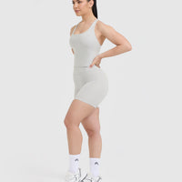 Timeless Square Neck Mid Vest | Light Grey