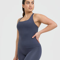 Timeless Square Neck Vest | True Blue