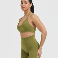 Timeless Strappy Bralette | Olive Green