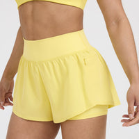 Unified Double Layer Shorts 5" | Lemon Yellow