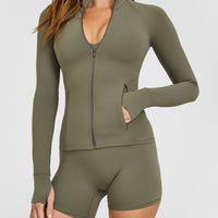 SoftMotion™ Jacket with White Logo | Alpine Green