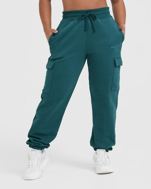 Oner Modal All Day Est 2020 Cargo Joggers | Marine Teal