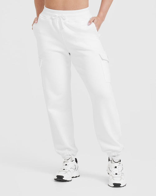 Oner Modal All Day Lightweight Cargo Joggers | White