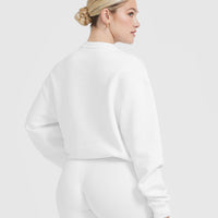 All Day Lightweight Oversized Sweatshirt | White