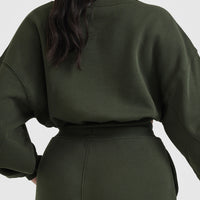 All Day Lightweight Oversized V-Neck Sweatshirt | Khaki