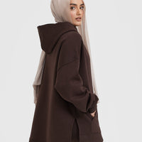 All Day Longline Hoodie | 70% Cocoa