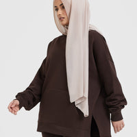 All Day Longline Hoodie | 70% Cocoa