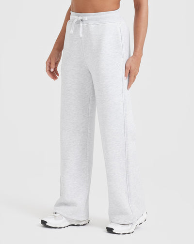 All Day Straight Leg Joggers | Light Grey Marl