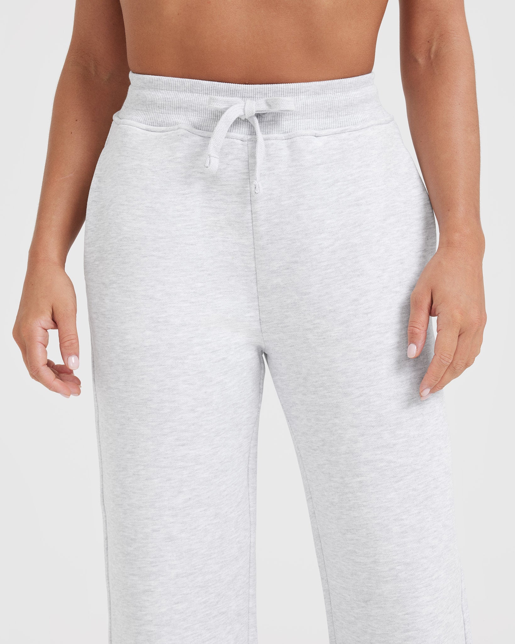 All Day Straight Leg Joggers | Light Grey Marl