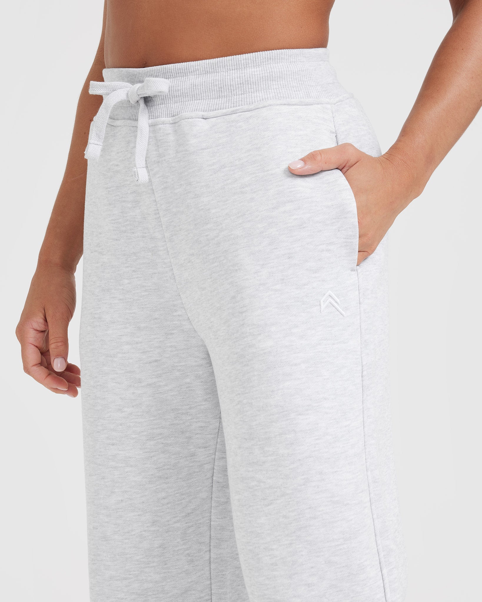 All Day Straight Leg Joggers | Light Grey Marl