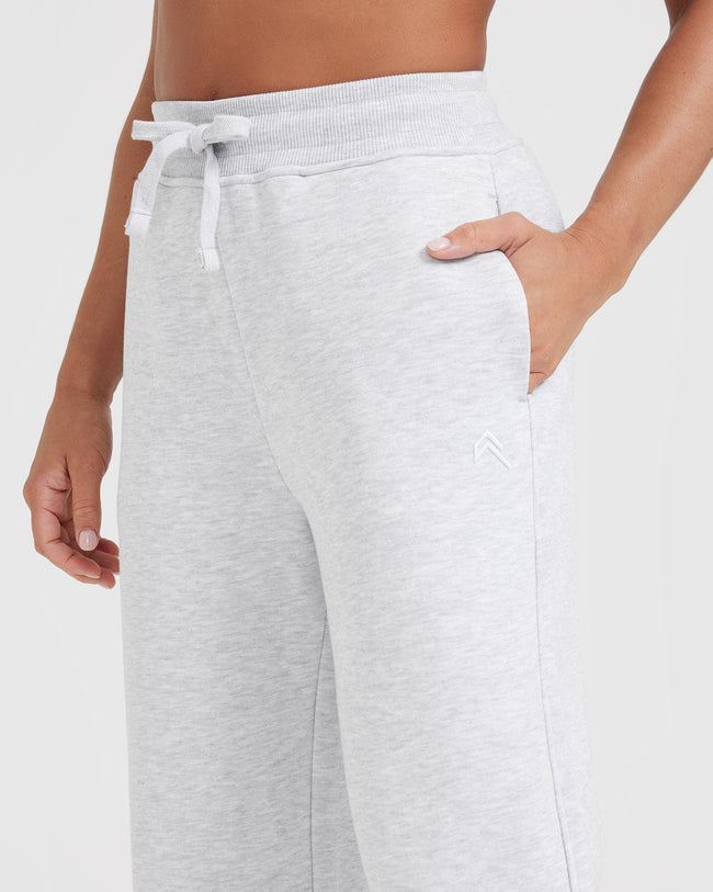 All Day Straight Leg Joggers | Light Grey Marl